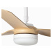 FARO BARCELONA Stropní ventilátor Punt M DC LED bílá/světlé dřevo