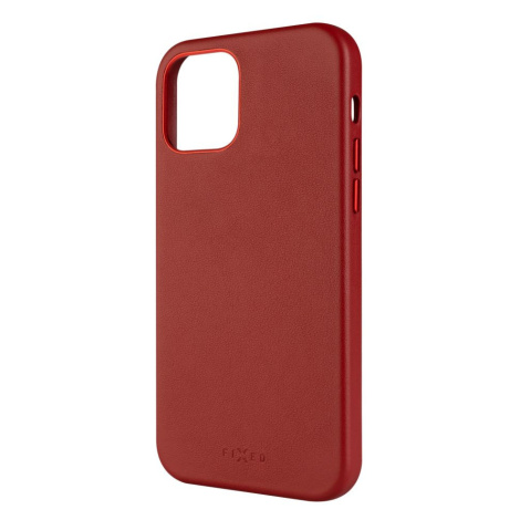 Kožený zadní kryt FIXED MagLeather s podporou MagSafe pro Apple iPhone 12/12 Pro, červená