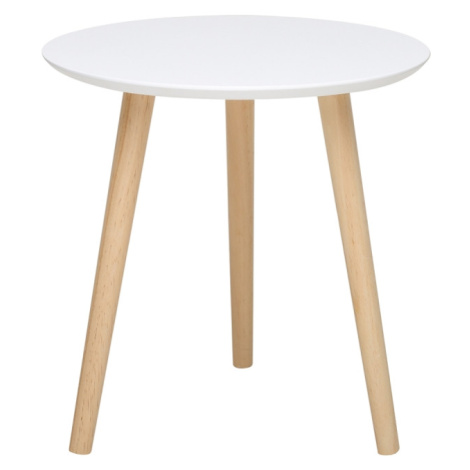 Odkládací stolek GEMELLI malý, bílý/borovice Idea