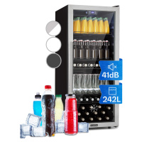 Klarstein Beersafe 7XL, lednice, 242 l, energetická třída F, sklo, nerezová ocel