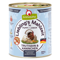 GranataPet Liebling's Mahlzeit Junior s krocaním masem a králíkem 12 × 800 g