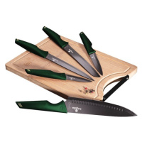 BERLINGERHAUS Sada nožů + prkénko 6 ks Emerald Collection