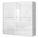 Dvoudveřová posuvná skříň tiana š.230cm-bílá - s rámem