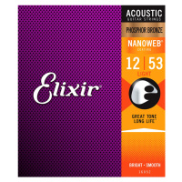 Elixir NANOWEB 16052 - Struny na akustickou kytaru - sada