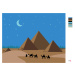 Malování podle čísel - PYRAMIDY EGYPT Rozměr: 40x50 cm, Rámování: bez rámu a bez vypnutí plátna