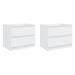 SHUMEE Noční stolky 2 ks bílé 50 × 39 × 43,5 cm dřevotříska, 806194