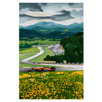 Ilustrace Racetrack of Austria, Goed Blauw, (26.7 x 40 cm)