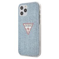 Guess Denim Triangle Zadní kryt GUHCP12MPCUJULLB Apple iPhone 12/12 Pro 6.1 light blue