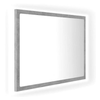 Shumee LED koupelnové zrcadlo betonově šedé 60 × 8,5 × 37 cm dřevotříska