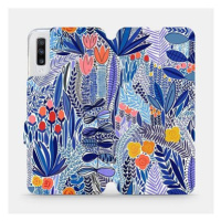 Flip pouzdro na mobil Samsung Galaxy A70 - MP03P Modrá květena