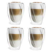Vialli Design CRISTALLO dvoustěnné sklenice na kávu (latte) a čaj 300 ml, 4 ks 25493