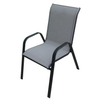 Zahradní židle MAURY — kov, šedá