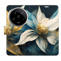 iSaprio Flip pouzdro Gold Flowers pro Xiaomi 14 Ultra