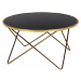 Tempo Kondela Konferenční stolek ROSALO - gold chrom zlatá/černá + kupón KONDELA10 na okamžitou 
