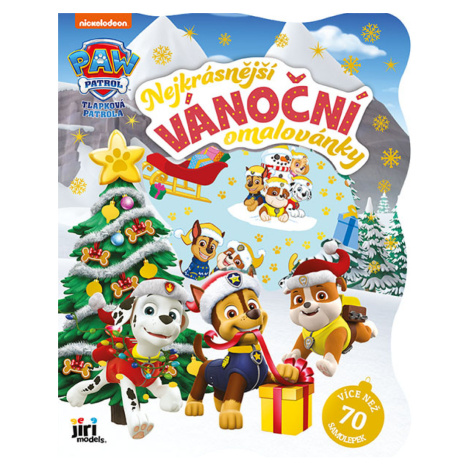 Nejkrásnější vánoční omalovánky se samolepkami Tlapková patrola JM - Jiří Models