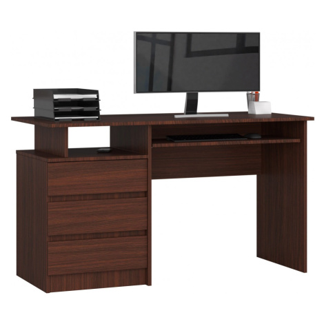 Ak furniture Volně stojící psací stůl CLP 135 cm wenge