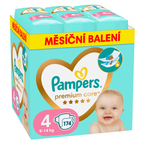 Pampers Premium Care vel. 4 9–14 kg dětské pleny 174 ks