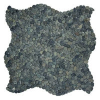 Kamenná mozaika Mosavit Mini pebbles negro 30x30 cm mat PEBBLENE