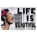 Umělecký tisk Banksy - Life is Beautiful, 91.5 × 61 cm