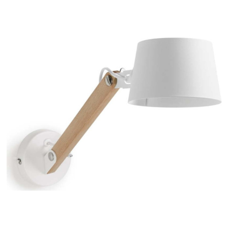 Bílé/v přírodní barvě dětské nástěnné svítidlo s kovovým stínidlem ø 60 cm Muse – Kave Home
