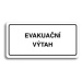 Accept Piktogram "EVAKUAČNÍ VÝTAH" (160 × 80 mm) (bílá tabulka - černý tisk)