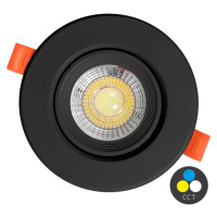 Ecolite SMD kruh 11cm výklopný 12W IP20 960lm 3CCT černá LED-ZHS04/12W/CCT/CR