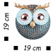 Wallity Nástěnná kovová dekorace OWL II modrá/měděná