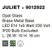 Nova Luce Stolní lampička Juliet v kombinaci opálového skla a elegantní mosazi NV 9012922