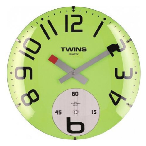Nástěnné hodiny Twins 363 green 35cm FOR LIVING