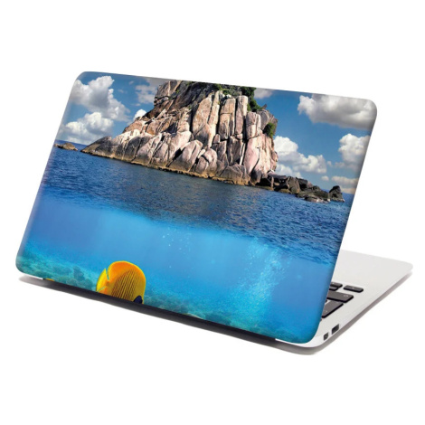 Samolepka na notebook Skála v moři - 38x26 cm