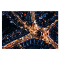 Fotografie A night-time aerial view of Muswell Hill in London, Karl Hendon, 40 × 26.7 cm