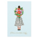 Albi Luxusní přání - Dívka s květinami