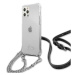 Guess GUHCP12LKC4GSSI hard silikonové pouzdro iPhone 12 Pro MAX 6.7" transparent 4G Silver Chain