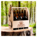 FK Dřevěný nosič na pivo s dřevěným otvírákem + 6ks kulatých podtácků - PIVNÍ SPECIÁL se jménem 