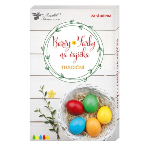 Anděl Barvy na vajíčka gelové 7741 tradiční, 5 ks v balení, barvení za studena