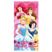 Růžová froté dětská osuška 70x140 cm Princesses – Jerry Fabrics