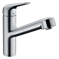 Dřezová baterie Hansgrohe Focus s vytahovací sprškou chrom 71829000