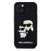 Karl Lagerfeld 3D Rubber Karl and Choupette Zadní Kryt pro iPhone 14 Black