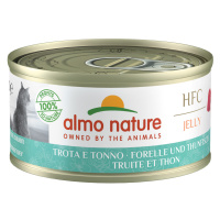 Almo Nature HFC Natural 12 x 70 g výhodné balení - pstruh s tuňákem v želé