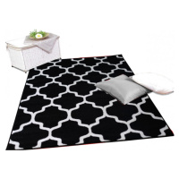WI Kusový koberec Kanvas bílá s černou - 120 x 170 cm