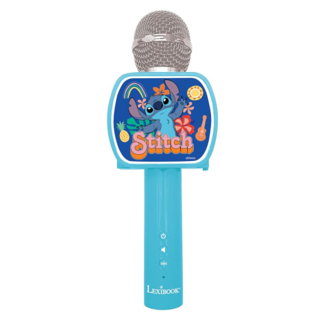 Lexibook bezdrátový karaoke mikrofon Stitch s držákem na telefon - Lexibook