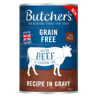 Butcher's Original bez obilovin pro psy 48 × 400 g - výhodné balení - s hovězím v omáčce