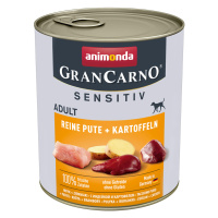 Animonda GranCarno Adult Sensitive 24 × 800 g - výhodné balení - čisté krůtí & brambory