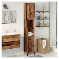 vidaXL Koupelnová skříňka old wood 30 x 30 x 190 cm kompozitní dřevo