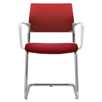 Dauphin Židle pro návštěvy X-CODE, na pružném rámu s područkami, červená