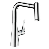 Dřezová baterie Hansgrohe Metris M71 s vytahovací sprškou chrom 73800000