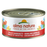 Almo Nature konzervy 24 x 70 g - Kuře & krevety