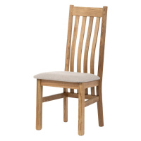 Jídelní židle FLINT — masiv dub, látka, více barev Béžová