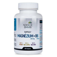 Adelle Davis Magnesium 200 mg + B6 40 mg - Hořčík s vitamínem B6 100 kapslí