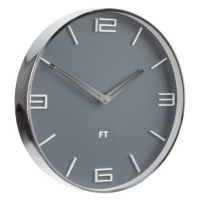 Designové nástěnné hodiny Future Time FT3010GY Flat grey 30cm